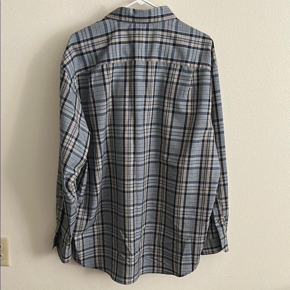 Pendleton Blue/Gray Virgin Wool Plaid Classic But… - image 4